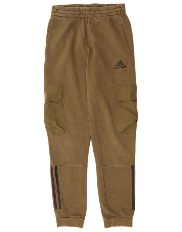 Pantaloni de trening cargo ADIDAS pentru băieți Joggeri 11-12 ani bumbac kaki