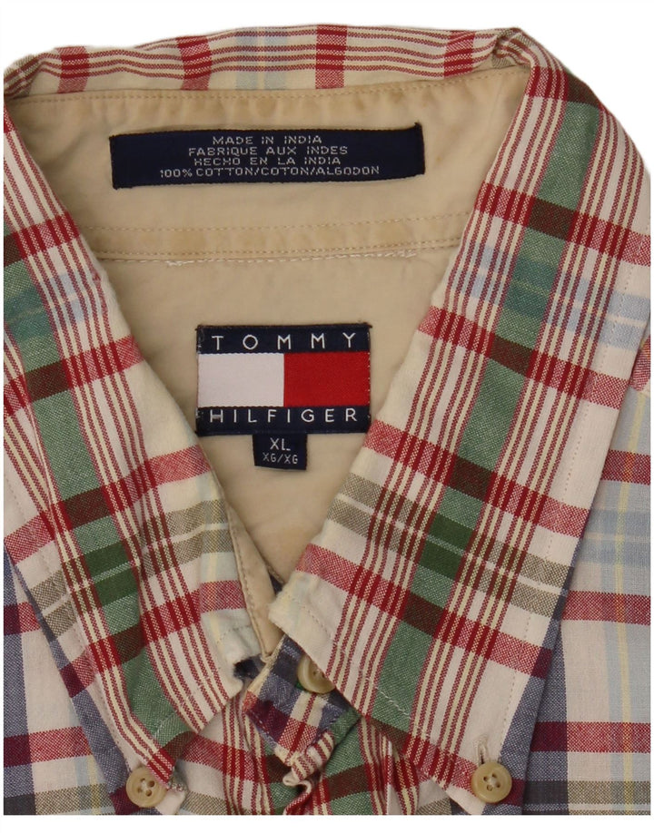 Cămașă pentru bărbați Tommy Hilfiger XL, bumbac cu carouri multicolore