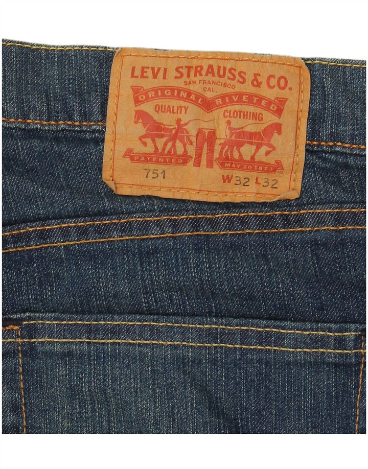 Blugi drepti pentru bărbați Levi's 751 W32 L32 bumbac bleumarin