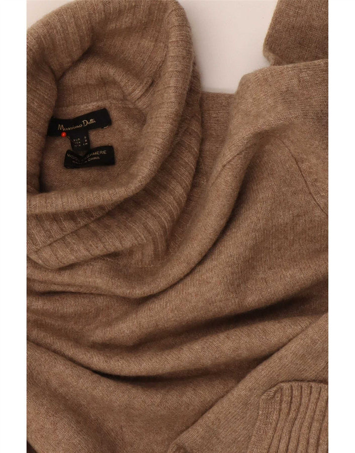 Pulover pentru femei Massimo Dutti cu gât rulat, UK 10, lână maro mică