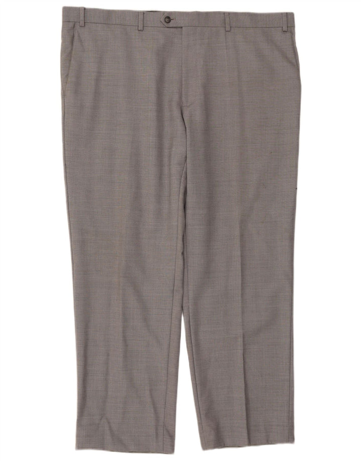 Marks & Spencer Pantaloni de costum conici pentru bărbați L44 L31 Lână gri
