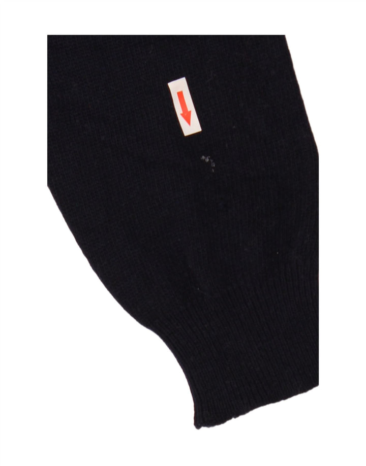 Pulover vintage pentru bărbați cu decolteu triplu, mare, albastru marin Argyle/Diamond