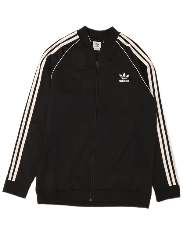 Jachetă de trening pentru băieți Adidas 15-16 ani, poliester negru