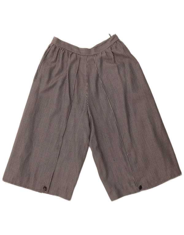 Bermude VINTAGE pentru femei cu talie înaltă IT 44 Medium W26 Gri cu dungi