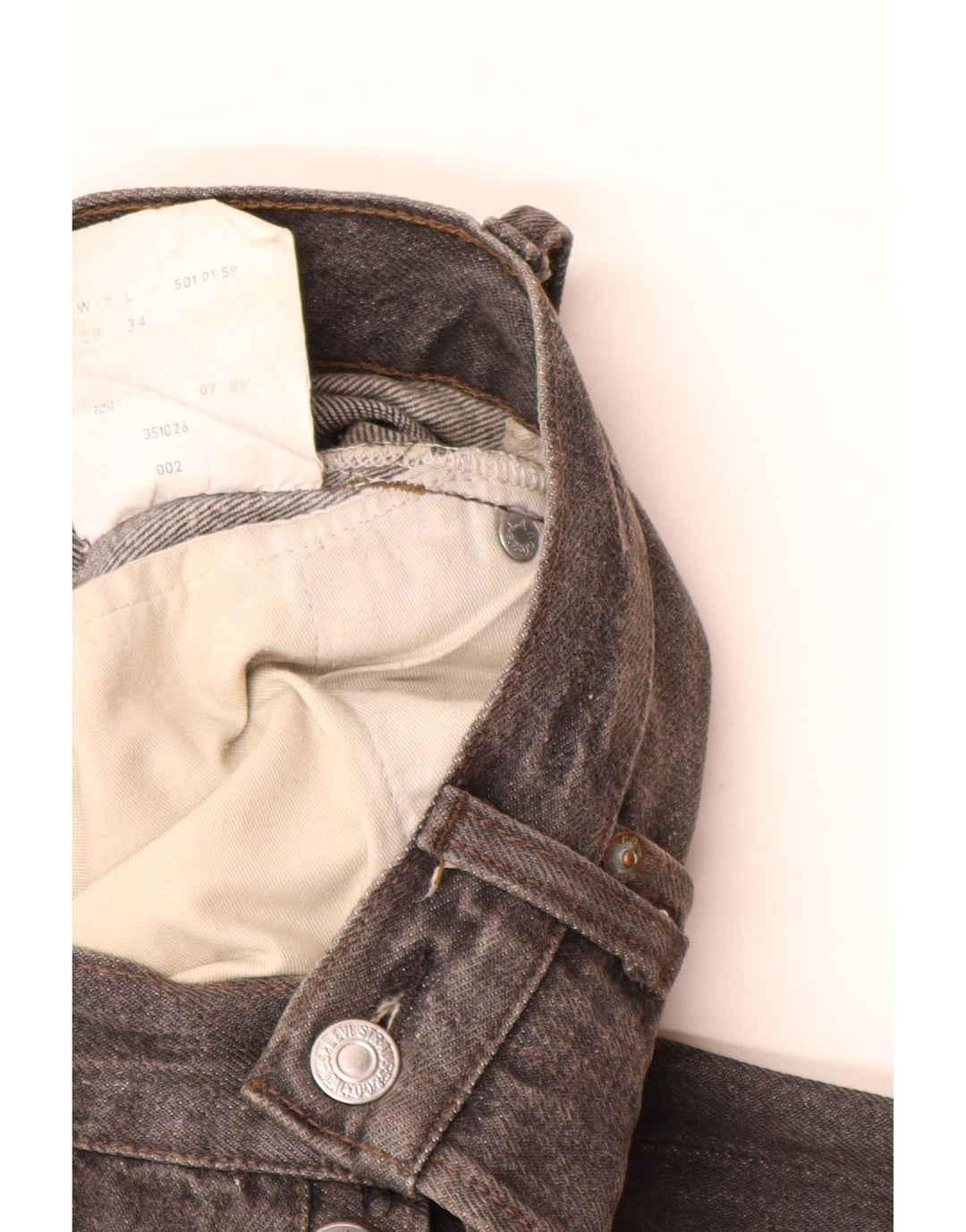 Blugi drepti pentru bărbați Levi's 501 W28 L28 bumbac gri