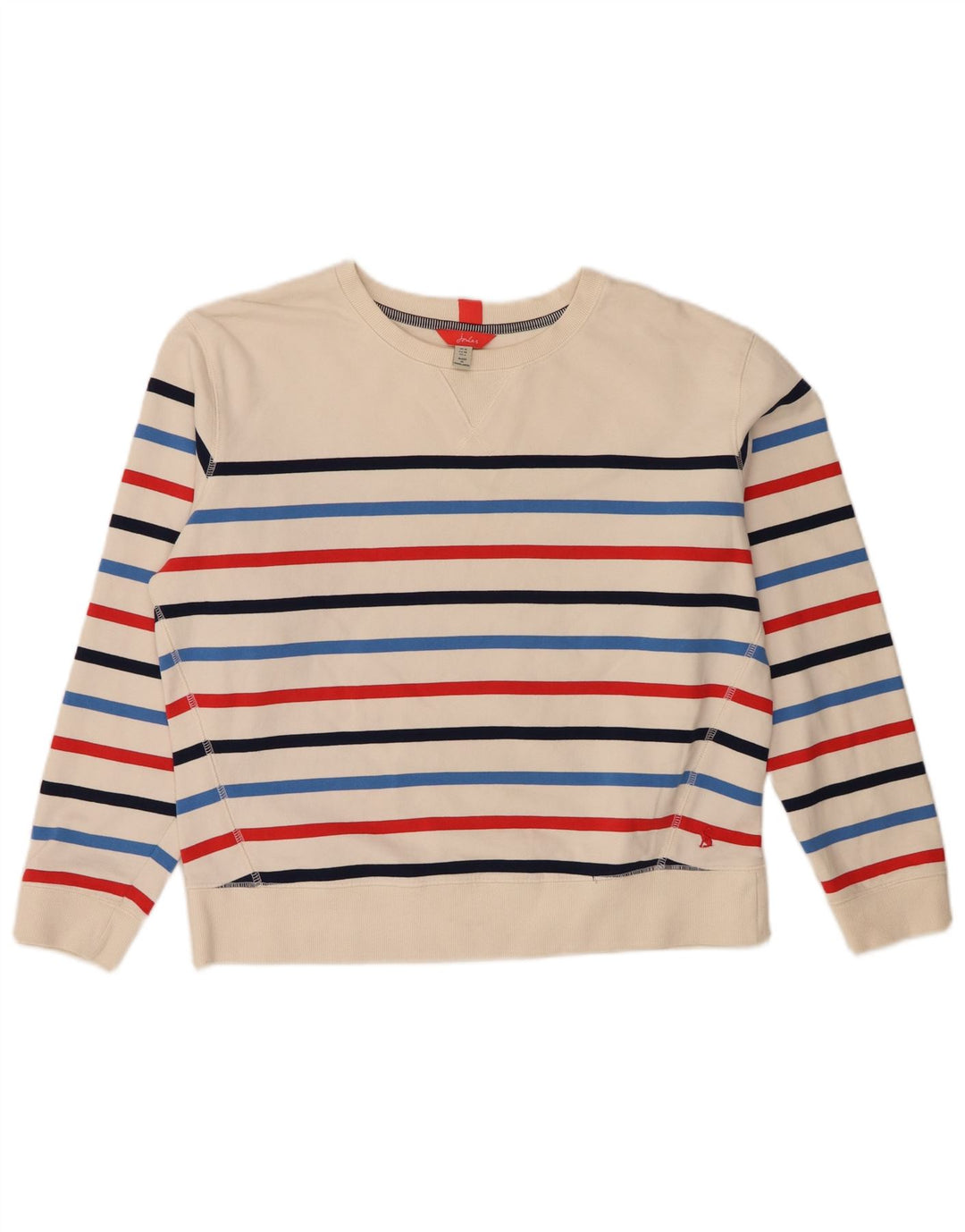 Pulover supradimensionat pentru femei Joules UK 10, mic, cu dungi alb