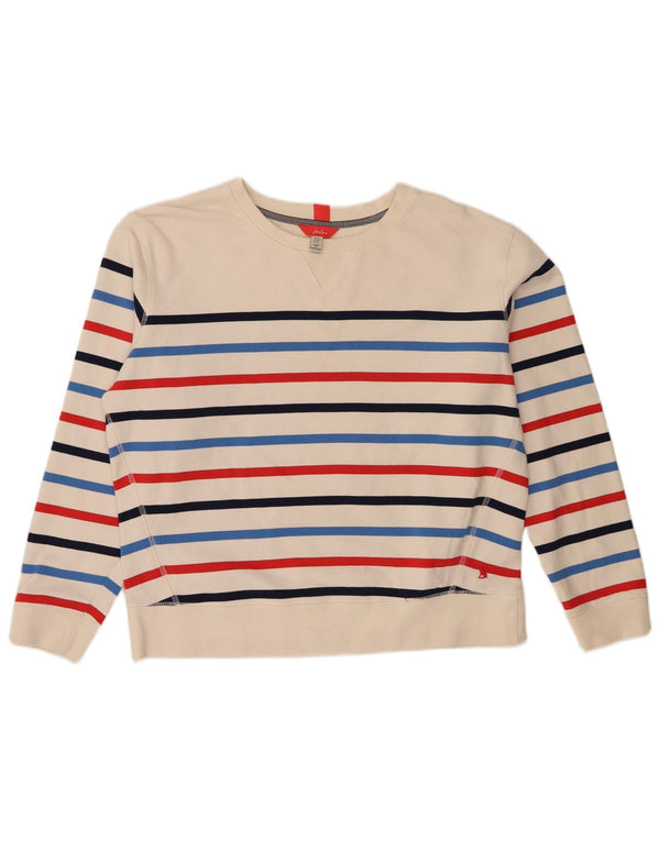 Pulover supradimensionat pentru femei Joules UK 10, mic, cu dungi alb