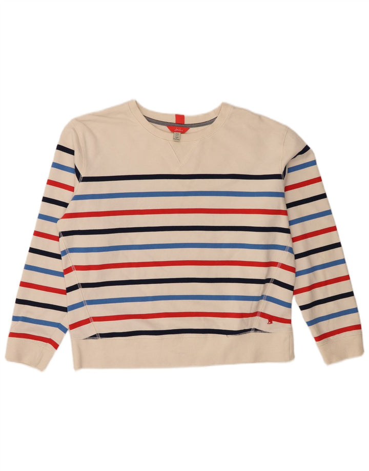 Pulover supradimensionat pentru femei Joules UK 10, mic, cu dungi alb