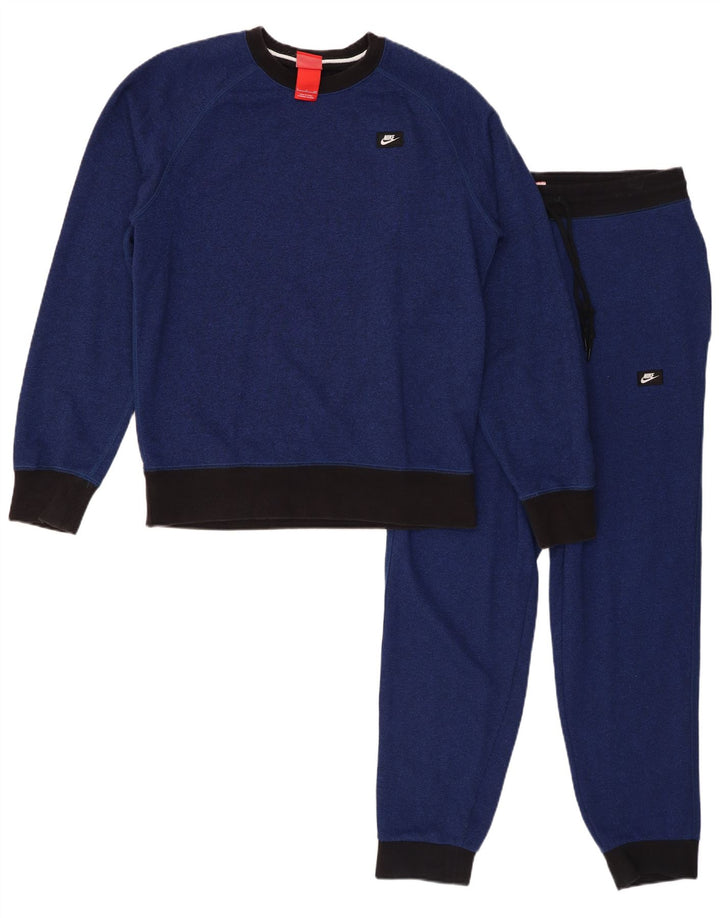 Trening complet pentru bărbați NIKE, mic, albastru, bumbac color bloc