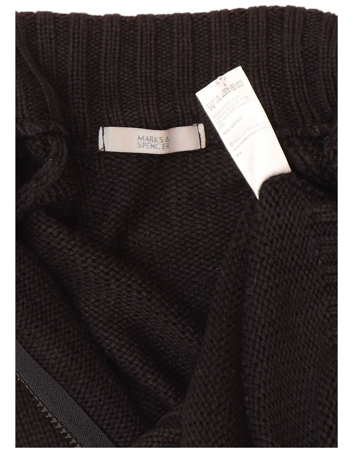 Pulover cardigan pentru femei Marks & Spencer UK 14 Medium Black Acrylic