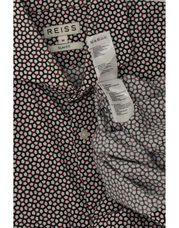 Cămașă Reiss Bărbați Slim Fit Bumbac Geometric Multicolor Mediu