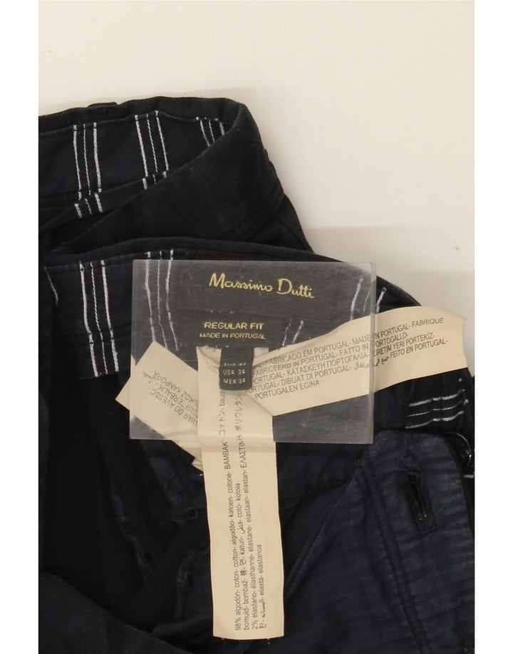 Pantaloni chino pentru bărbați MASSIMO DUTTI EU 44 Large W34 L32 Bleumarin