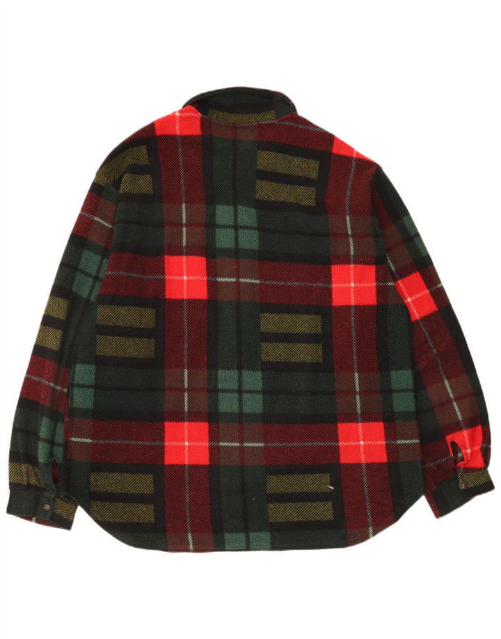 Cămașă vintage pentru bărbați, cămașă fleece mare, multicoloră, din poliester