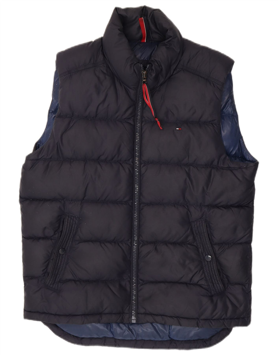 TOMMY HILFIGER Gilet căptușit pentru bărbați Marea Britanie 40 Nylon mare, albastru bleumarin