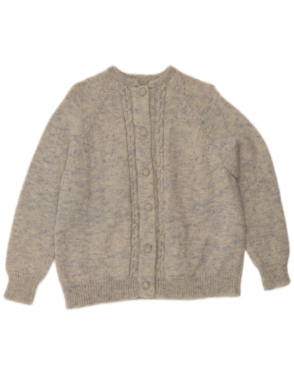 Pulover cardigan vintage pentru femei UK 16 mare albastru cu pete