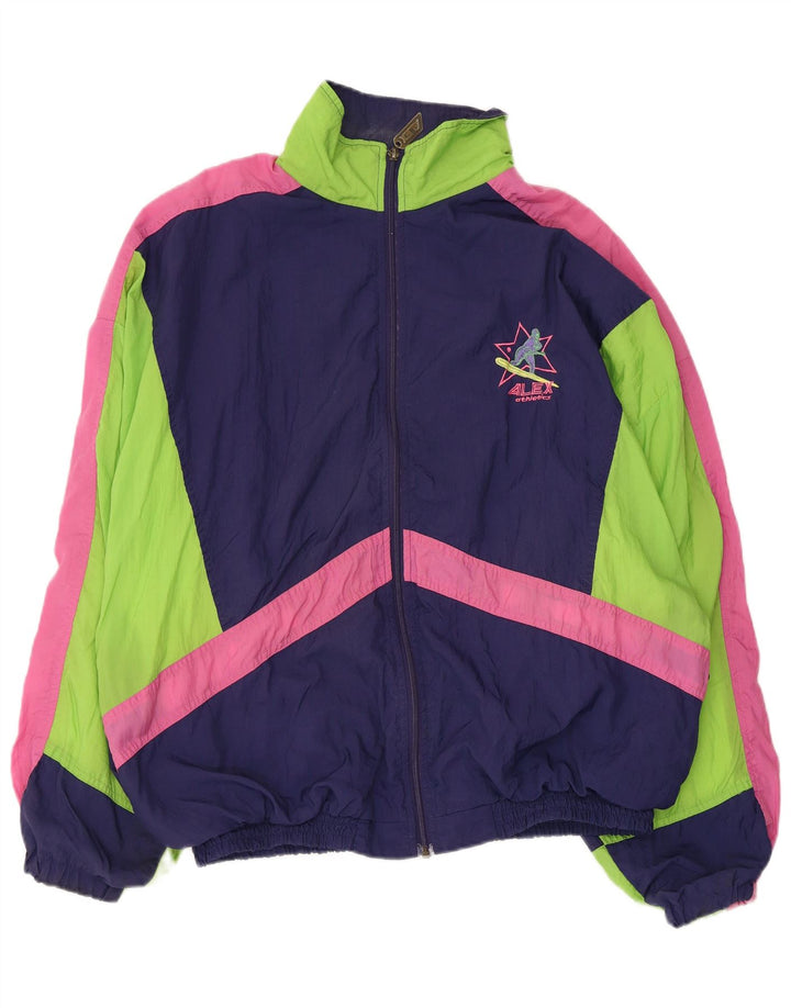 ALEX ATHLETICS Jachetă de trening pentru bărbați, 2XL, albastru bleumarin, bloc de culoare