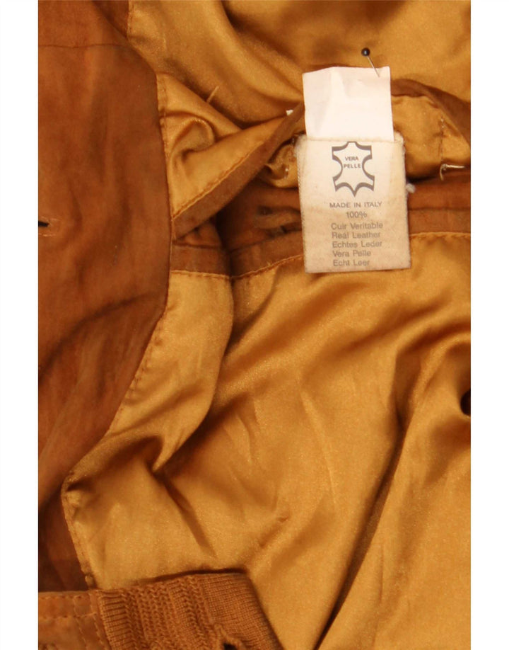 Bomber vintage pentru bărbați din piele intoarsa IT 48 Medium Beige Piele