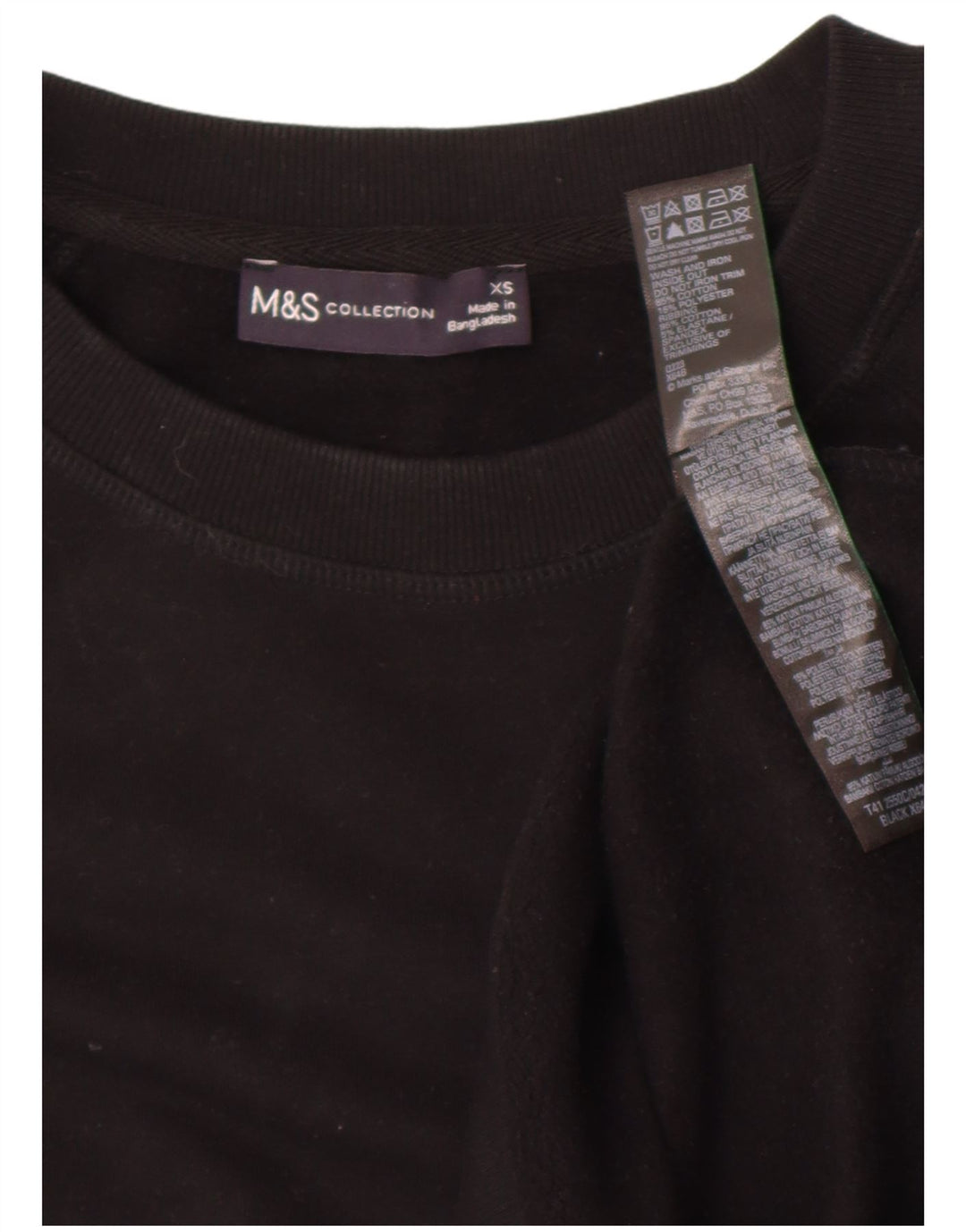 Pulover supradimensionat pentru femei Marks & Spencer UK 6 XS bumbac negru
