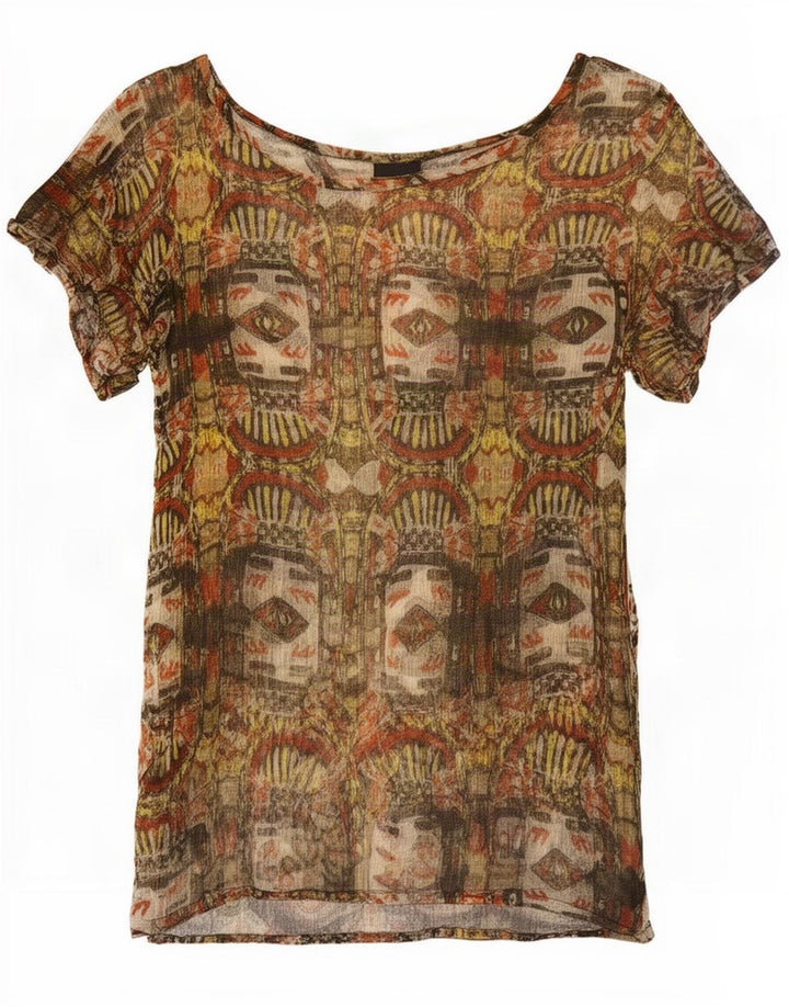 Bluză Desigual pentru femei cu model abstract, 8 UK 8 mic, viscoză, kaki