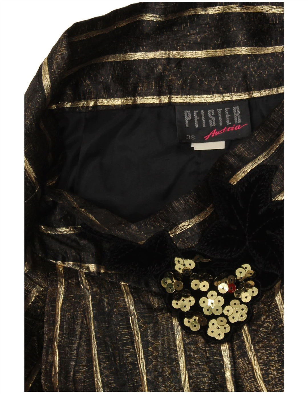 Fustă A-Line PFISTER pentru femei, cu talie înaltă, EU 38 Medium W26, cu dungi aurii