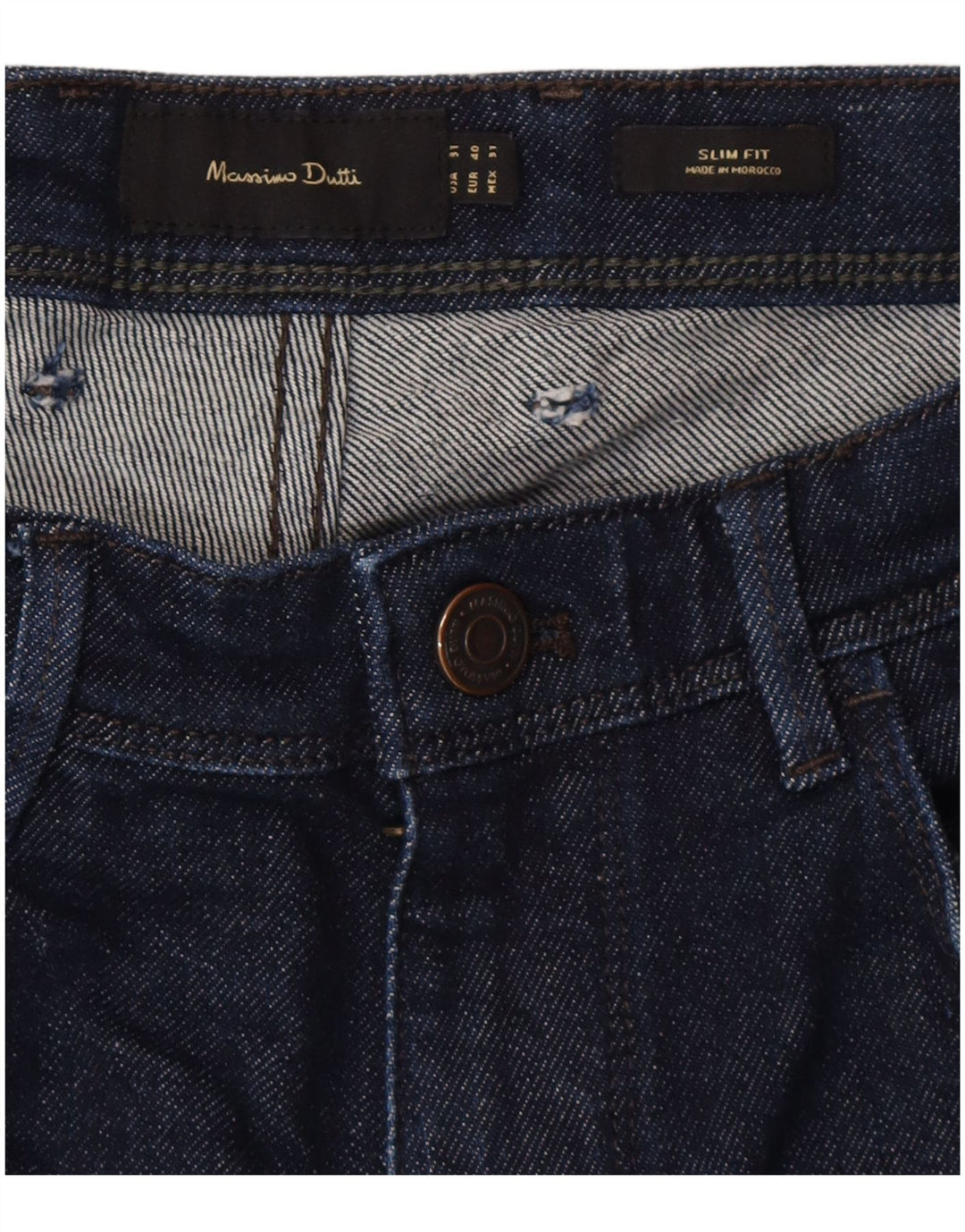 Massimo Dutti blugi bărbați slim EU 40 Medium W31 L28 bleumarin bumbac