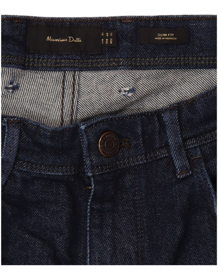 Massimo Dutti blugi bărbați slim EU 40 Medium W31 L28 bleumarin bumbac