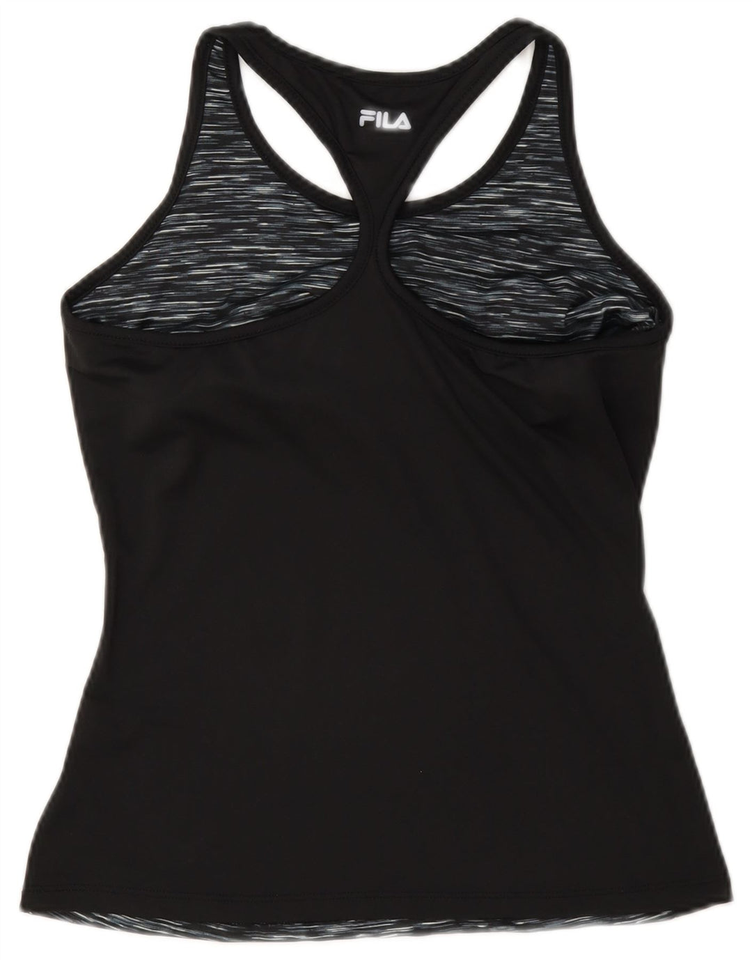 Vest Vest Top Femei Adidas UK 12 Medium Black Flecked Polyester