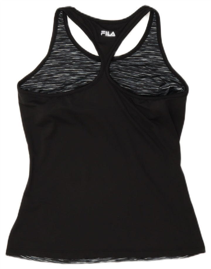 Vest Vest Top Femei Adidas UK 12 Medium Black Flecked Polyester
