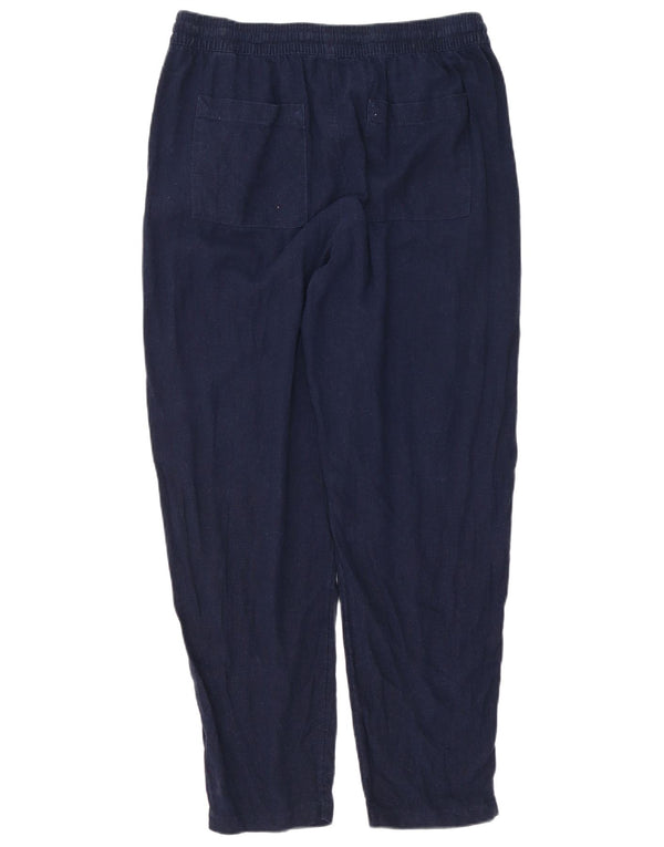 Pantaloni chino cu talie înaltă pentru femei Marks & Spencer UK 14 Large W32 L28 Bleumarin B