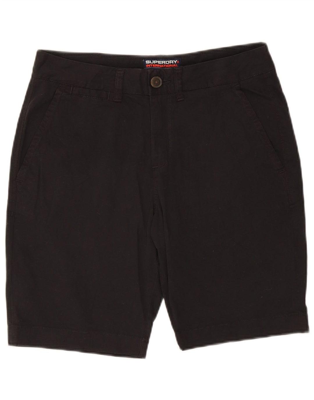 Pantaloni scurți chino pentru bărbați SUPERDRY W32 bumbac mediu negru