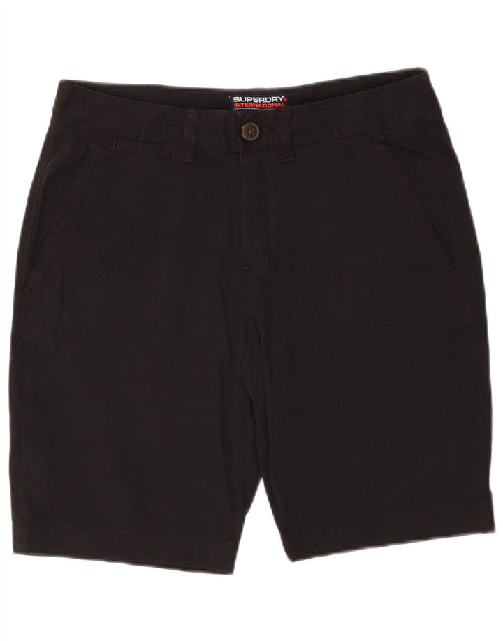 Pantaloni scurți chino pentru bărbați SUPERDRY W32 bumbac mediu negru