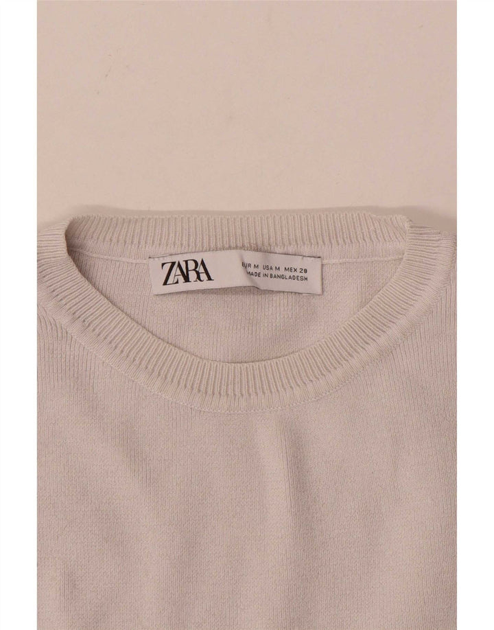 Top Vest Crop pentru Damă Zara UK 12 Medium Bej