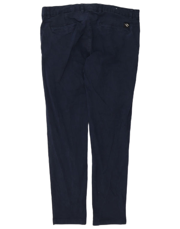 Pantaloni chino slim pentru bărbați ZARA EU 46 XL W36 L30 bleumarin bumbac