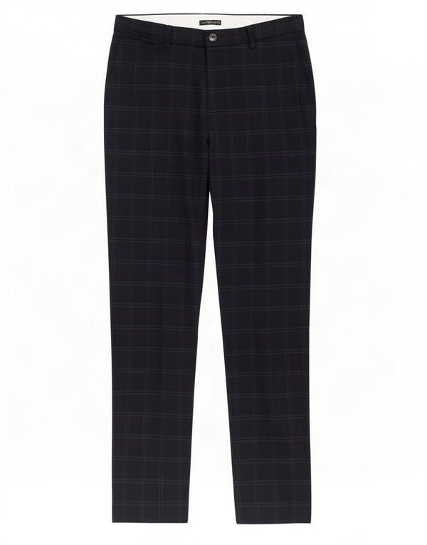 Pantaloni chino slim pentru bărbați Zara EU 40 Mediu L31 L31 Bleumarin Check