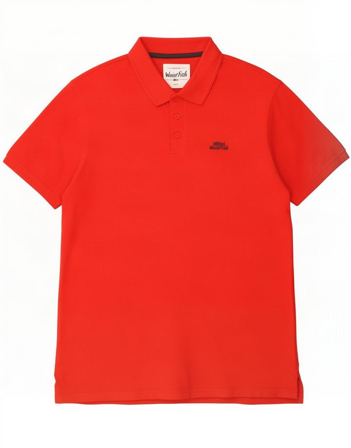 Tricou polo pentru bărbați Weird Fish, bumbac roșu mare