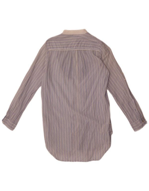 Rochie cămașă cu mânecă lungă pentru femei Zara UK 6 XS Bumbac cu dungi albastre