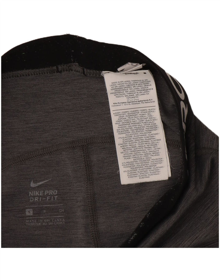 Leggings cu grafică Nike Dri Fit pentru femei UK 10, poliester cu pături gri mici