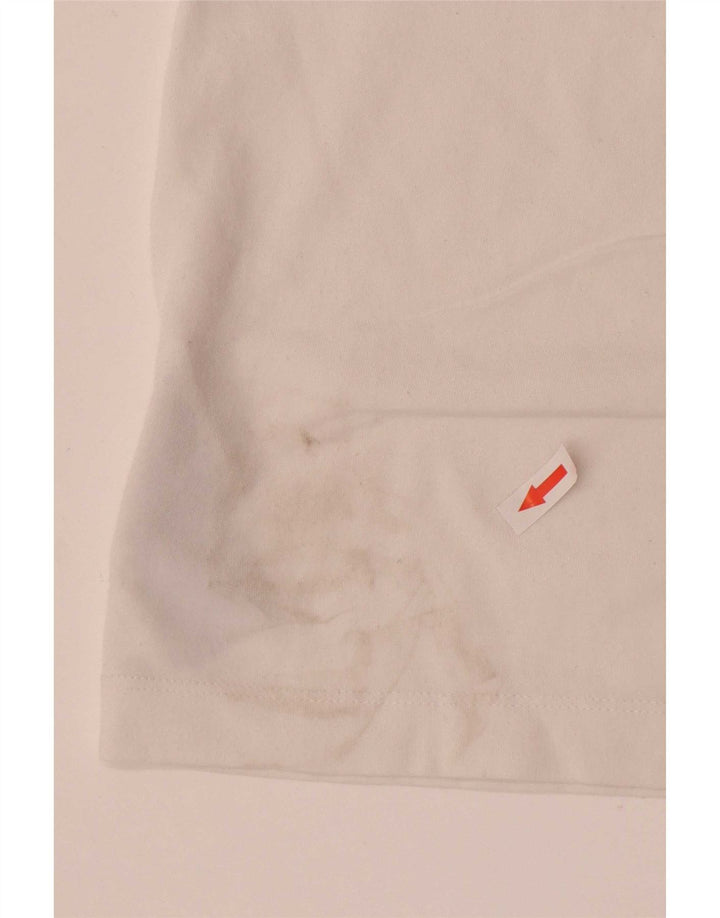 Vestă grafică Nike Dri Fit pentru bărbați, bumbac alb mediu