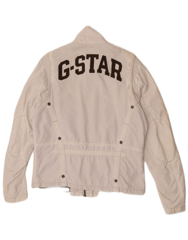 Jachetă grafică pentru bărbați G-Star UK 40, mare, alb, bumbac