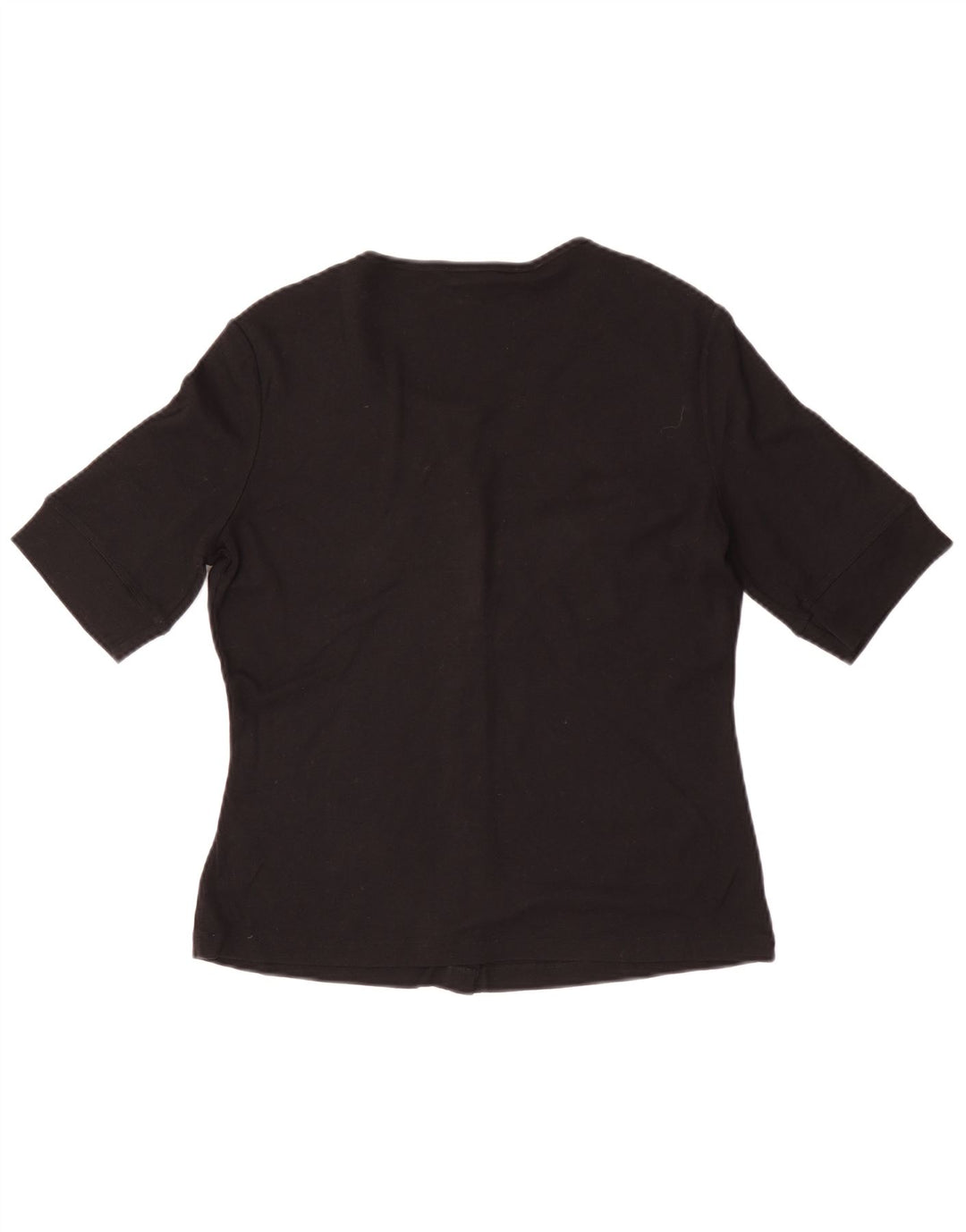 Top cardigan cu mânecă scurtă pentru femei Jigsaw UK 12 Medium Black Modal