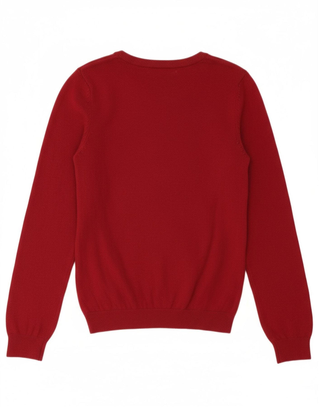 GUESS Womens Crew Neck Jumper Sweater UK 12 Medium Burgundy Polyamide