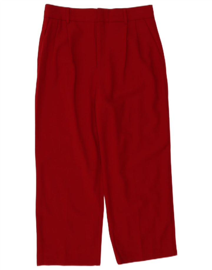 Pantaloni decupați pentru femei Zara, mari L32 L25, poliester roșu