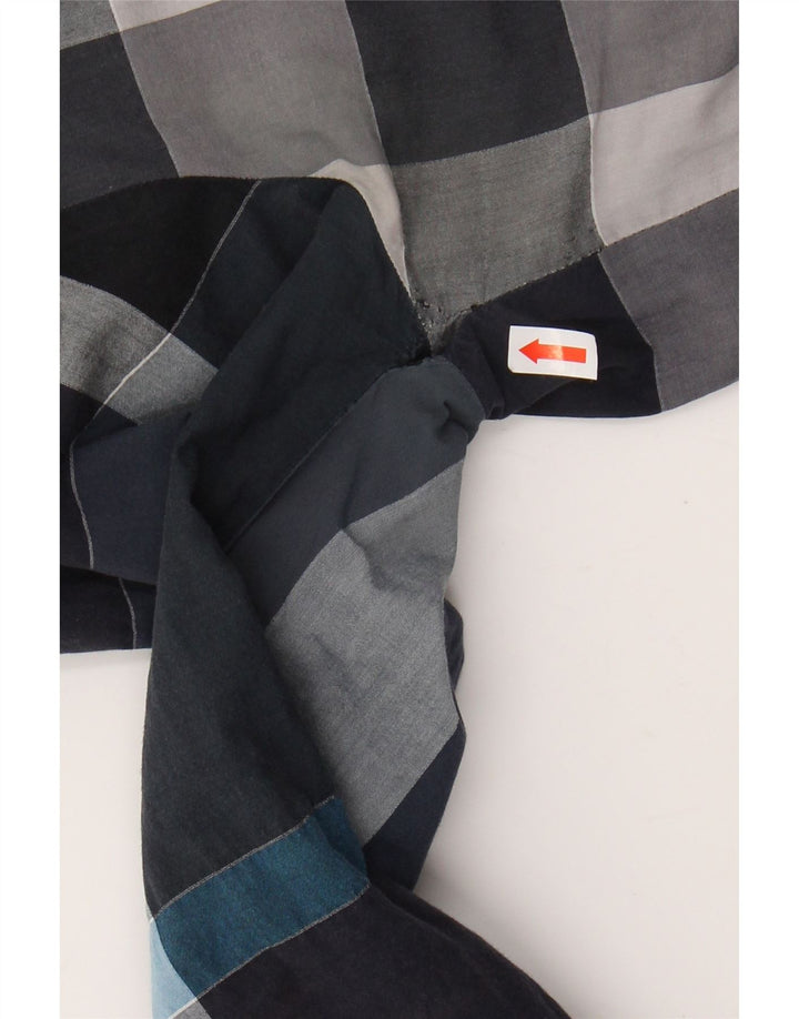 Cămașă cu paragate BURBERRY pentru femei UK 14 Mediu în carouri bleumarin