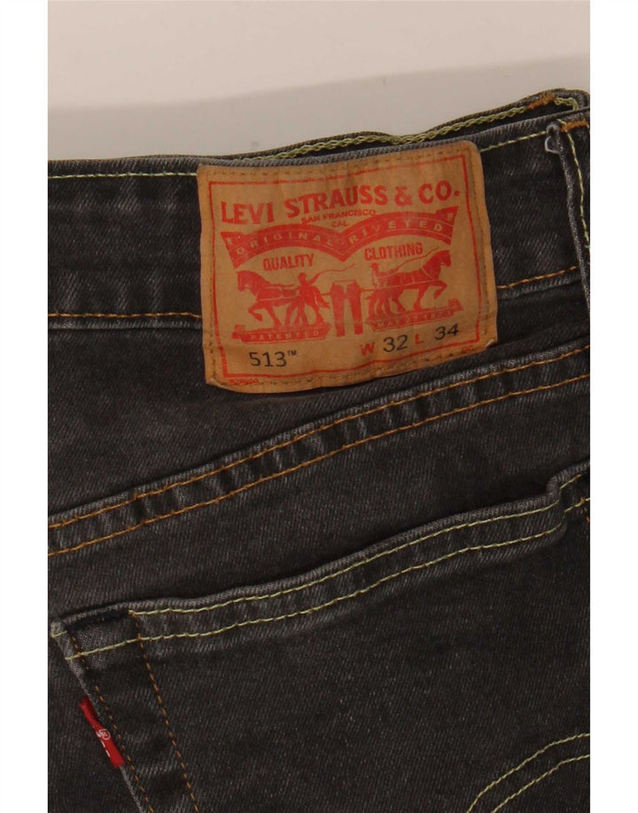 Blugi drepti subțiri pentru bărbați Levi's W32 L28 bumbac gri