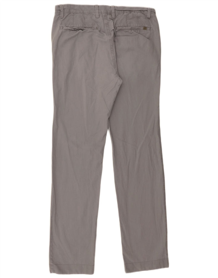 Pantaloni chino drepți pentru bărbați Marks & Spencer L32 L33 bumbac gri