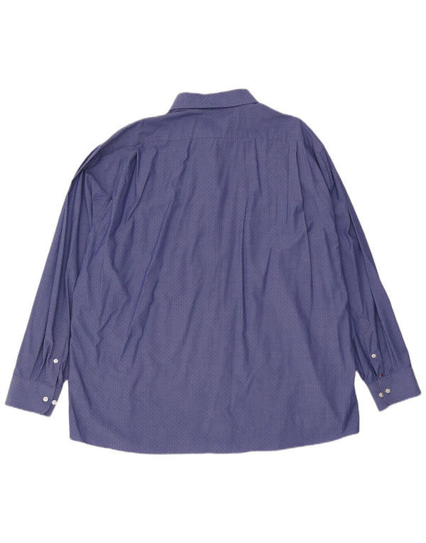 Cămașă Tommy Hilfiger pentru bărbați, cu formă regulată, mărimea 18 1/2 2XL, bumbac cu pete albastre