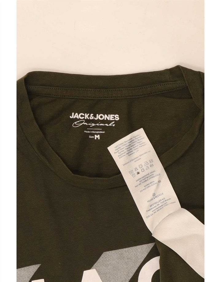 Tricou cu grafic Jack & Jones pentru bărbați Top Mediu Kaki Bumbac
