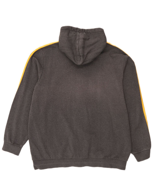 Pulover Adidas pentru bărbați, cu fermoar, bumbac gri 2XL