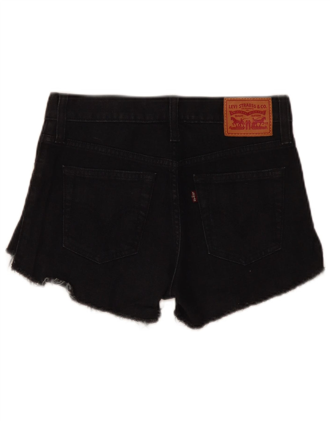 Pantaloni scurți din blugi pentru femei LEVI'S W24 XS bumbac negru