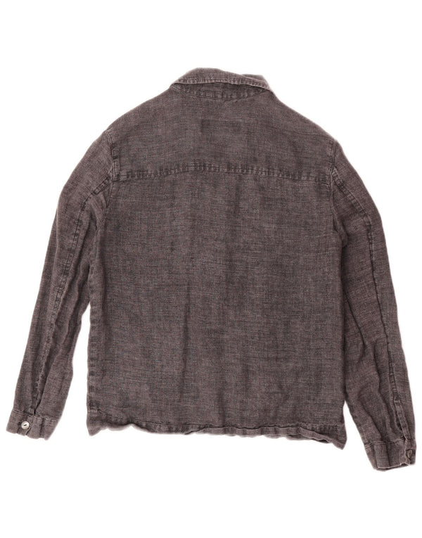 Max Mara Cămașă pentru femei UK 10 Small Grey Linen